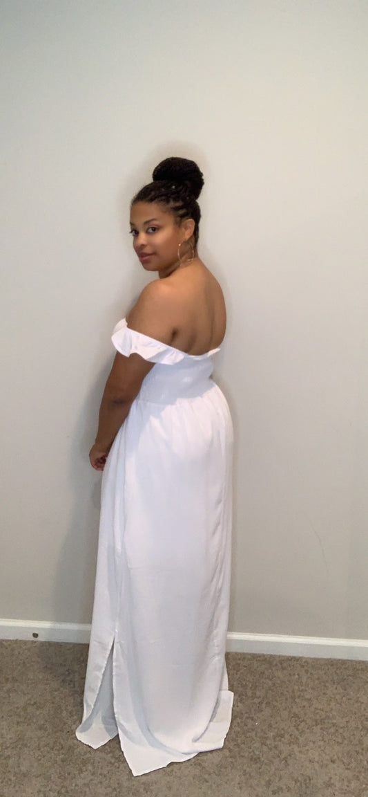 The Zoe Maxi Dress (White)