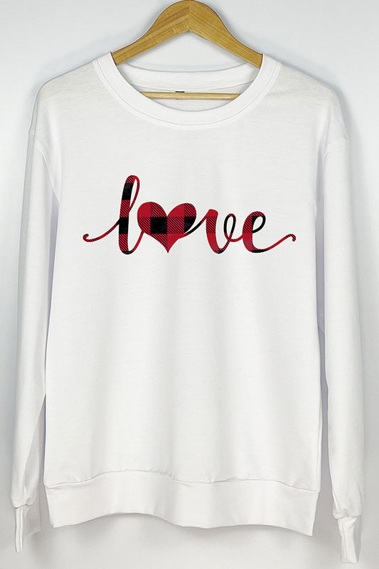 ‘Love’ White Sweatshirt